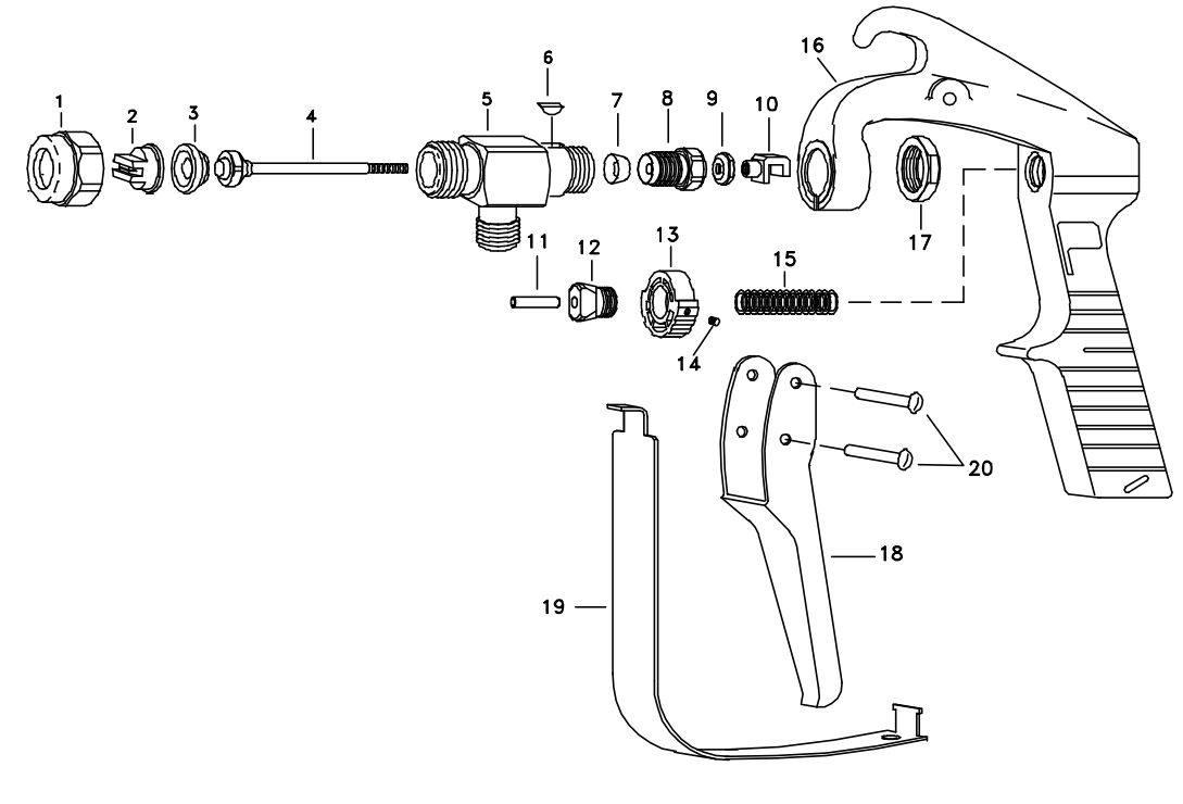Spray gun on sale parts