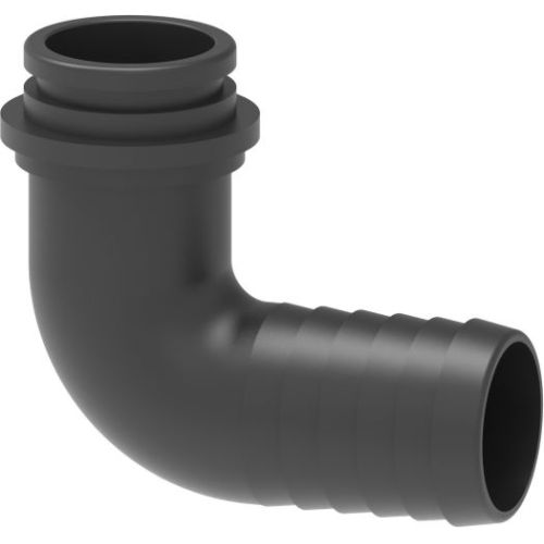 Hose Barb 90° for use with the Flynut and Poly Gaskets.