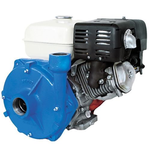 The Hypro 1538 Centrifugal Pump. It is shown in this picture coupled to a Honda 5.5 hp gas engine. You can purchase this pump separately, or already coupled to the engine and ready to start pumping.