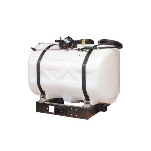 60 US gallon (230 L) UV resistant tank equipped with Everflo EF3000 Diaphragm Pump, pressure regulating system, traditional spray gun, 15&#039; of hose, hook and loop hose straps, and 4-sided modular frame for adding kits and accessories.