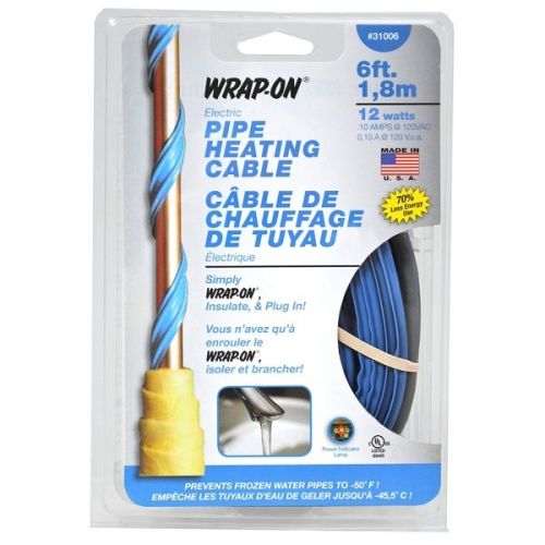 Protect water pipes from freezing with these heating cables. Available in two sizes: 6&#039; or 60&#039;.