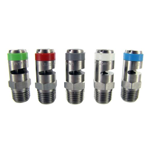 Turfjet Wide Angle Flat Spray Nozzles by TeeJet come in 7 different sizes.
