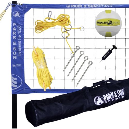 Complete Tournament Flex 1000 Outdoor Volleyball Net System.