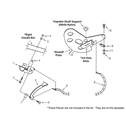 Complete parts breakdown for the Lesco Remote Third Hole Shutoff Kit.