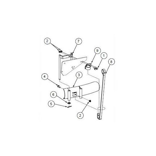 Parts list for the 706304 Manual Deflector Kit.