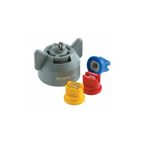 Hypro Total Range spray nozzle. FAST CAP is shown in grey - the TR series comes as a nozzle only, the FC-TR series with both.