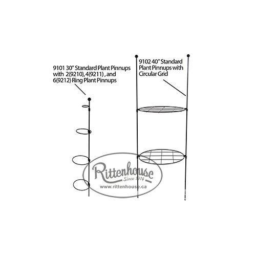 The Plant Pinnups are excellent supports for many plant varieties including hibiscus using the ring pinnups or even tomatoes with the circular grid.