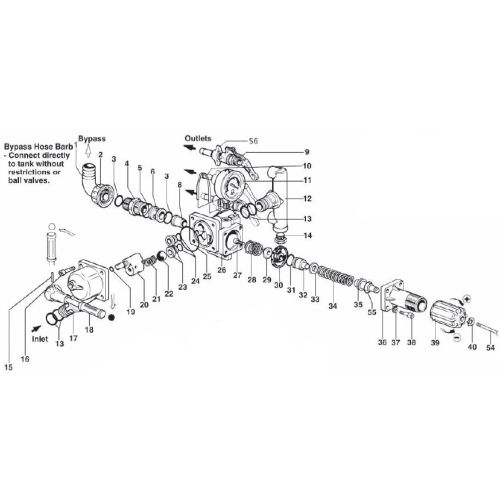 Parts list for the Hypro VDR50 Control Unit.