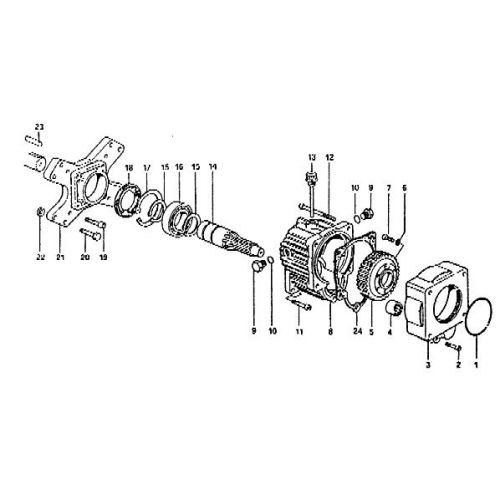 Parts listing for the 9910-KIT1642 Hypro Gearbox.