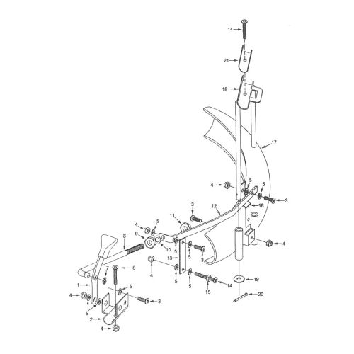 Parts breakdown for the Remote Deflector 035591.