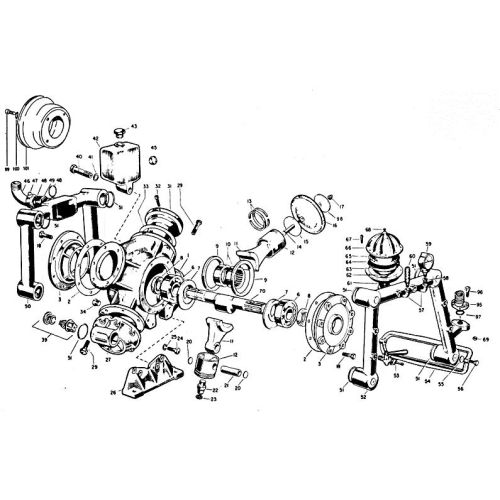 Parts listing for the Hypro D1900 Diaphragm Pump.