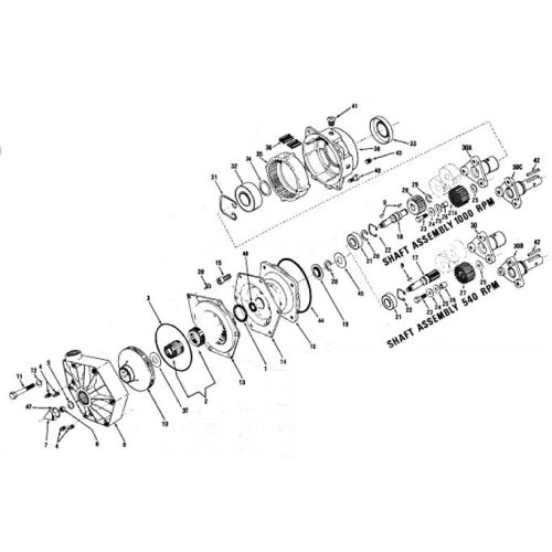 Parts breakdown for the Hypro 9000P-O Series Poly Centrifugal Pumps.