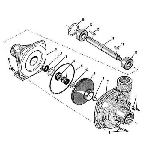 Parts listing for the Hypro 9200CR Series Centrifugal Pumps.