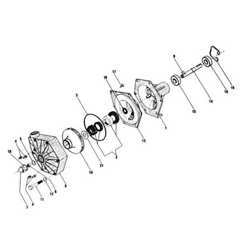 Replacement parts are available for the Hypro 9203P Centrifugal Pump. See parts diagram.