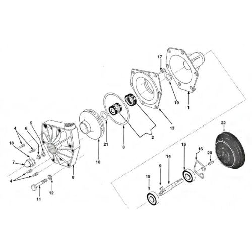 Parts listing for the Hypro 9510P Centrifugal Pump.