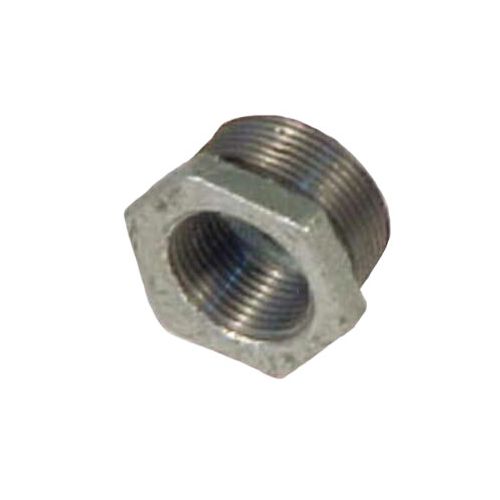 Galvanized hex bushing.