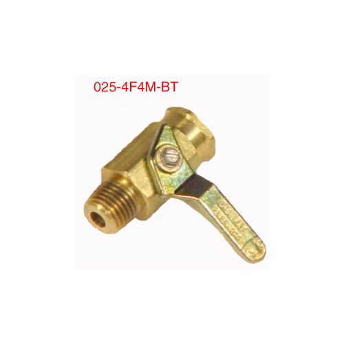 Brass Ball Valve - 1/4&quot; female x 1/4&quot; male.