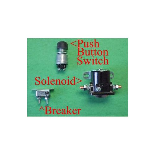 A push button, solenoid, and breaker for Hannay or Reelcraft Hose Reels.