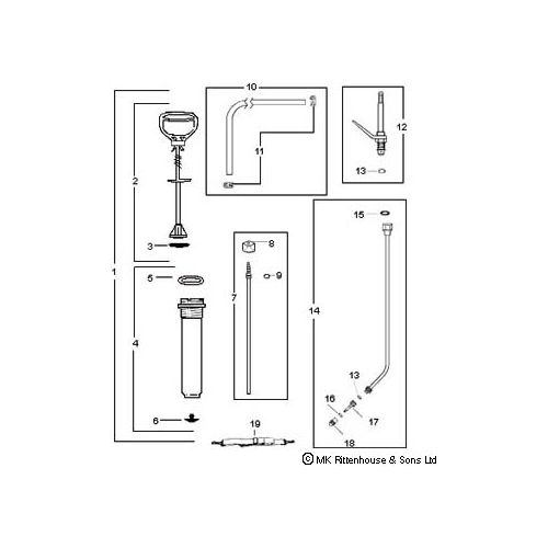 Complete parts listing for the Hudson 90182 Portable Sprayer.