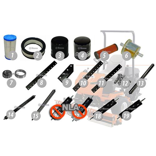 Replacement Part Reference Chart for the Jacobsen Greensking IV, V &amp; VI Mowers.