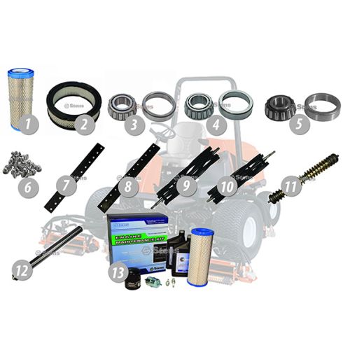 Replacement Part Reference Chart for Jacobsen LF-3400 and LF-3800 mowers.