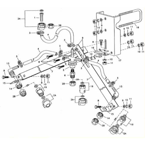 Parts listing for the TeeJet Row Application Kit.