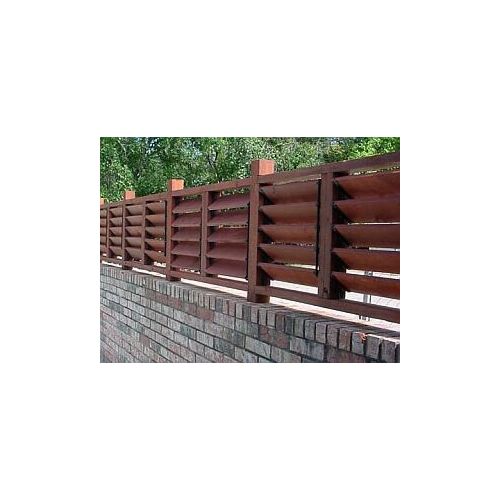 Numerous designs are possible. This one incorporates a brick privacy fence with the Versa Fence system.