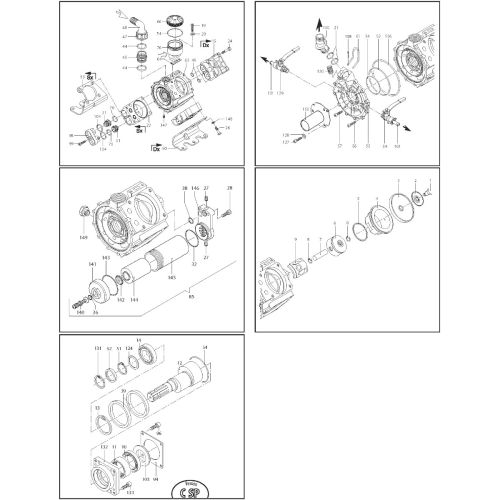 Annovi Reverberi AR1064 diaphragm pump parts breakdown.