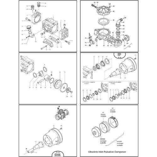 Parts breakdown for the Annovi Reverberi AR30 Diaphragm Pumps.