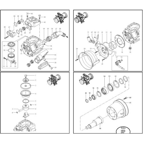 Annovi Reverberi AR503 diaphragm pump parts breakdown.