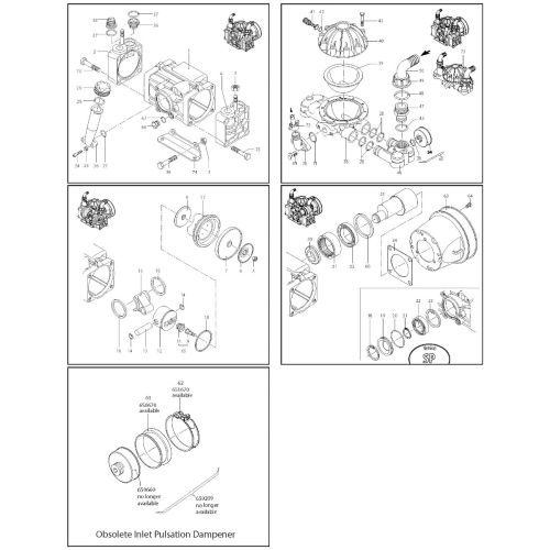 Annovi Reverberi AR50 diaphragm pump parts breakdown.