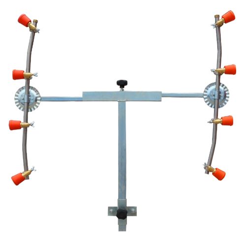 Spray two rows of crops simultaneously. Shown is the model with 4 butterfly nozzles on each side (# AGVMT001.4.4).