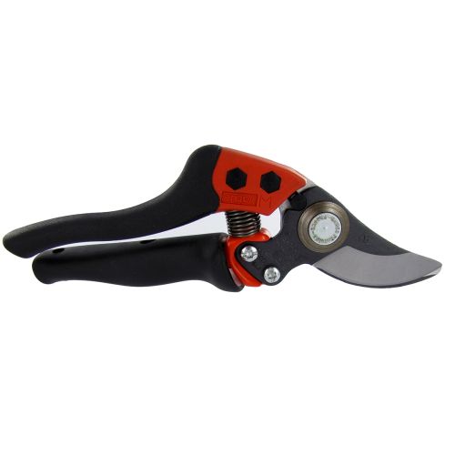 Roll-handle pruners help to reduce hand strain when pruning.