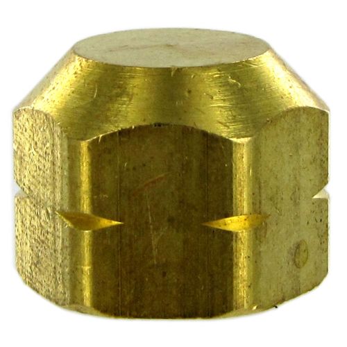 Solid Brass Pipe Cap available in multiple sizes.