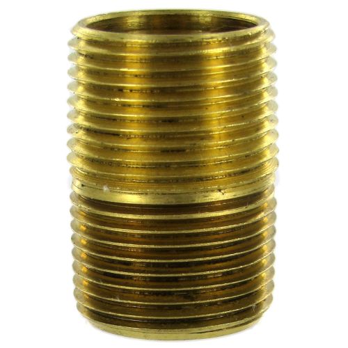 Solid Brass NPT Close Nipple.