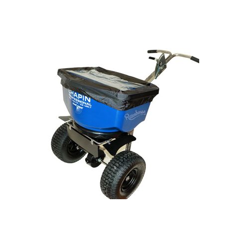 Chapin 100 lb. capacity Salt and Icemelt Spreader 82108. For spreading salt and icemelt during the cold winter months. Includes rain cover.