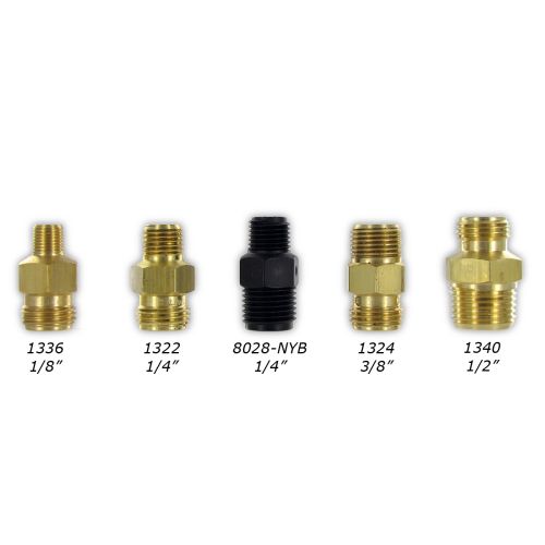 Brass TeeJet Male Inlet Nozzle Bodies.