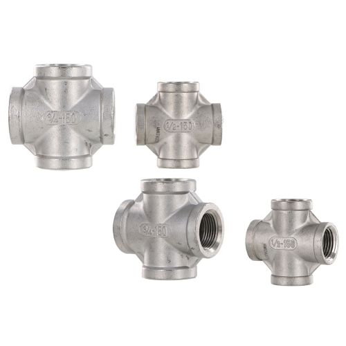 3/4 inch and 1/2 inch Stainless Steel Crosses - plumbing components.