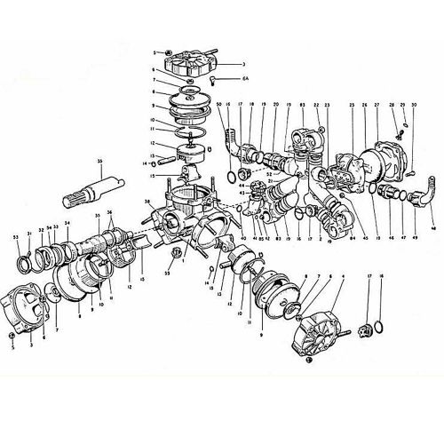 Parts breakdown for the Hypro D100 &amp; D120 diaphragm pumps.