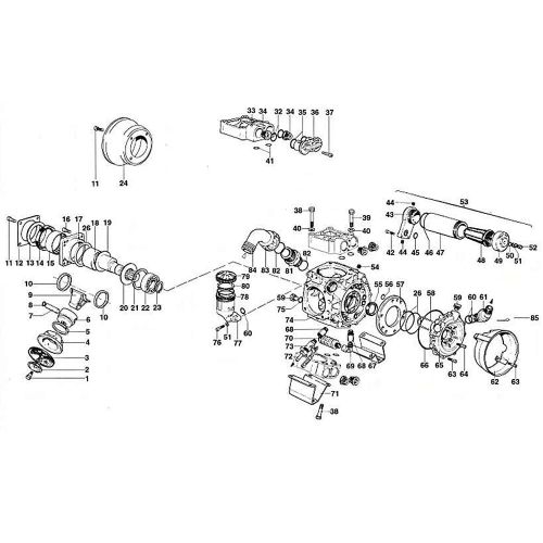 Parts listing for the Hypro D1105 Diaphragm Pump.