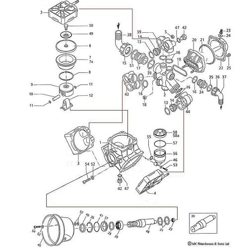 Parts breakdown for the Hypro D115 and D135 Diaphragm Pumps.