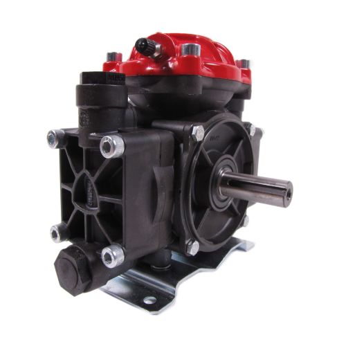 Side view of a Hypro D252 Diaphragm pump. This is the version without the gearbox and is NOT a replacement for gearbox driven pumps.  This replaces coupling or belt driven pumps only.