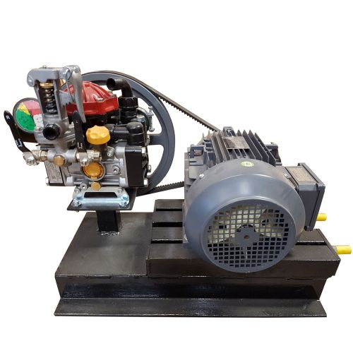 A high performance Hypro D30 and Electric Motor Assembly intended for greenhouse sprayers.