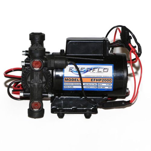 Everflo EFHP2000 High Pressure 12V Plunger Pump for spot spraying, broadcast spraying, and more.