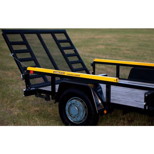 Two-sided trailer tailgate lift assist - Gorilla Lift. Each unit attaches to each side of a trailer.