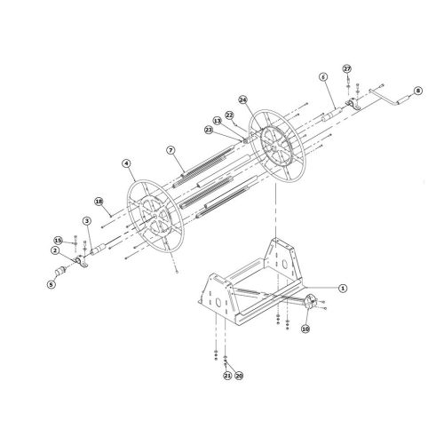 Parts breakdown for the Series 2 Nordic HC7300 Manual Reel.