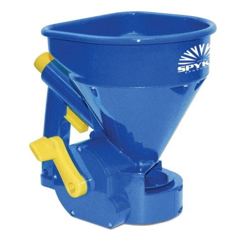 Spread granular materials evenly in tight, narrow spaces with this handheld spreader from Spyker.