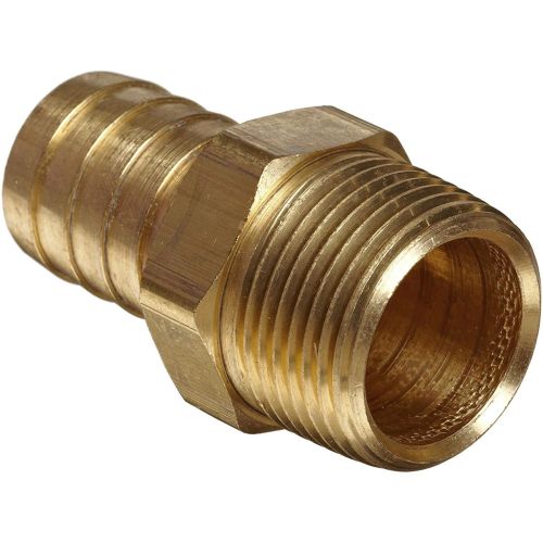 Solid brass hose barb to male pipe fitting. These are some times called hose tails or hose ends.