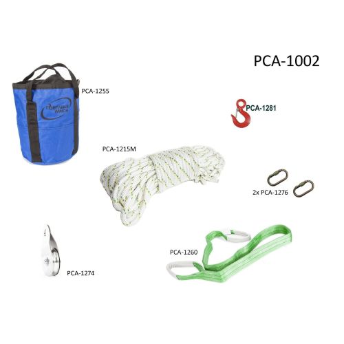 A handy kit for foresters and hunters who require accessories for their PCW3000 or PCW5000 Portable Winch.