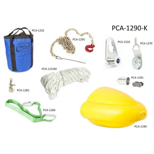 Portable Winch Skidding Cone Kit for pulling heavy logs with an all terrain vehicle.